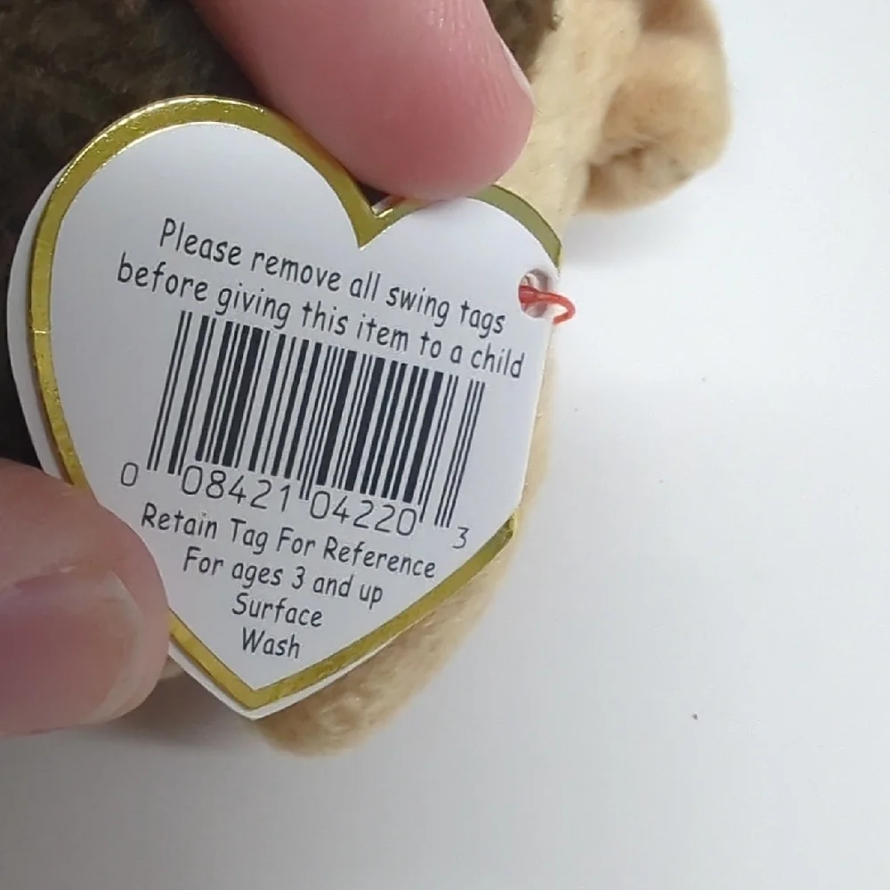 Ty Plush Hedgehog Brown and Tan Beanie Baby (Prickles) With Tags